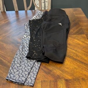 adidas Black and Gray Leggings Set